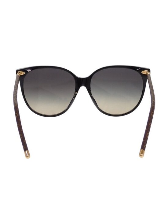 Louis Vuitton LV Fast Round Sunglasses Eyewear Monogram Acetate Black Gold